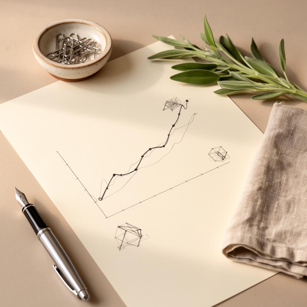 Análisis sobre papel con plumín y plantas